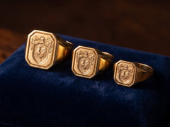 Gouden familiezegelringen voor meerdere generaties