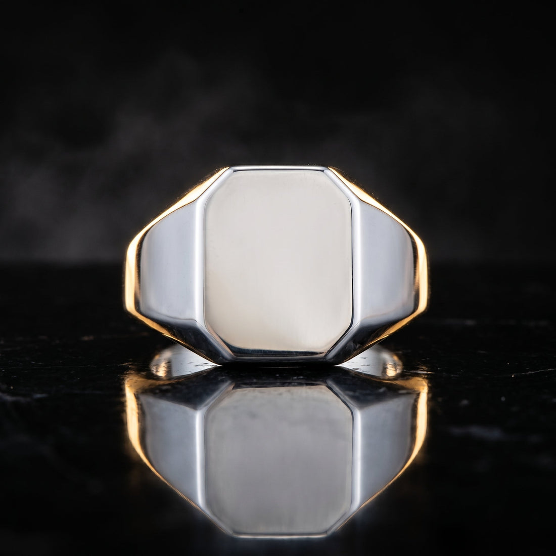 De Goudhaan Dominius zegelring in 925 sterling zilver