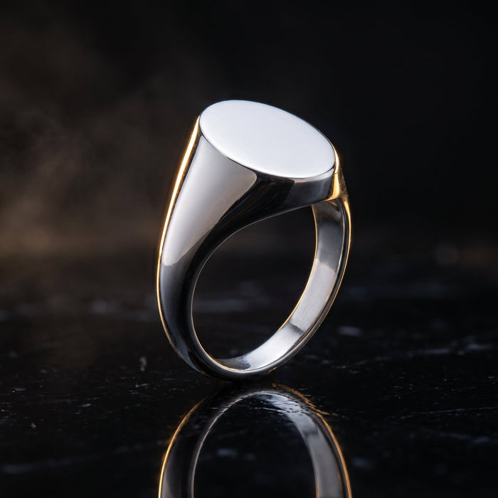 De Goudhaan Monarque zegelring in 925 sterling zilver